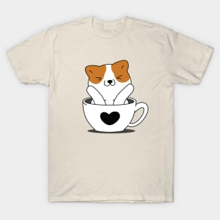 Cute Cat In Coffee Cup T-Shirt